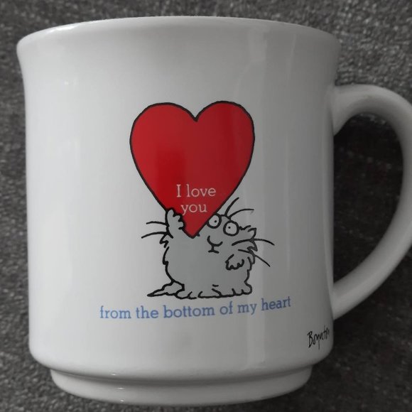 Sandra Boynton "I love you from the bottom of my heart" mug HEART - Picture 1 of 4